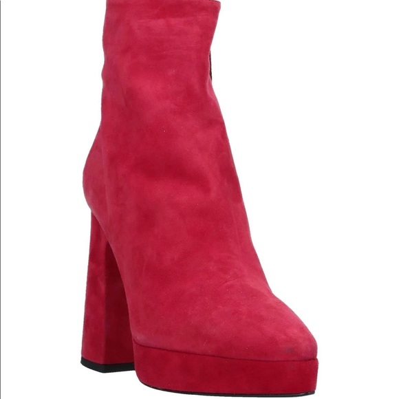 Proenza Schouler Red Suede Boots Size US 8 - Picture 8 of 10